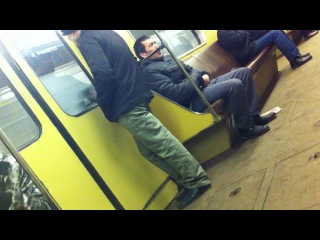 uzbek jerking off in the subway. that's fucked up