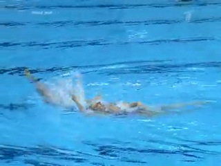 dolls golden performance of synchronized swimmers natalia ishchenko and svetlana romashina. olympic games 2012, august 7th.